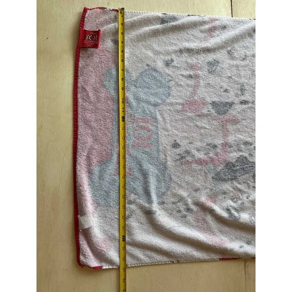 Vintage 90s Disney 101 Dalmatians Franco Cotton Beach Towel 54x27
